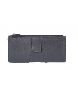 Lorenz RFID Protected Goat Nappa Slimline Purse with Pleated Detail- BIG REDUCTIONS!!